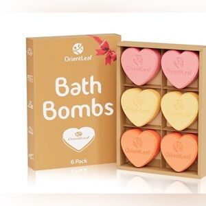 OrientLeaf Fruity Bath Bomb Gift Set for Women – 6 Pack Spa Bath Bombs